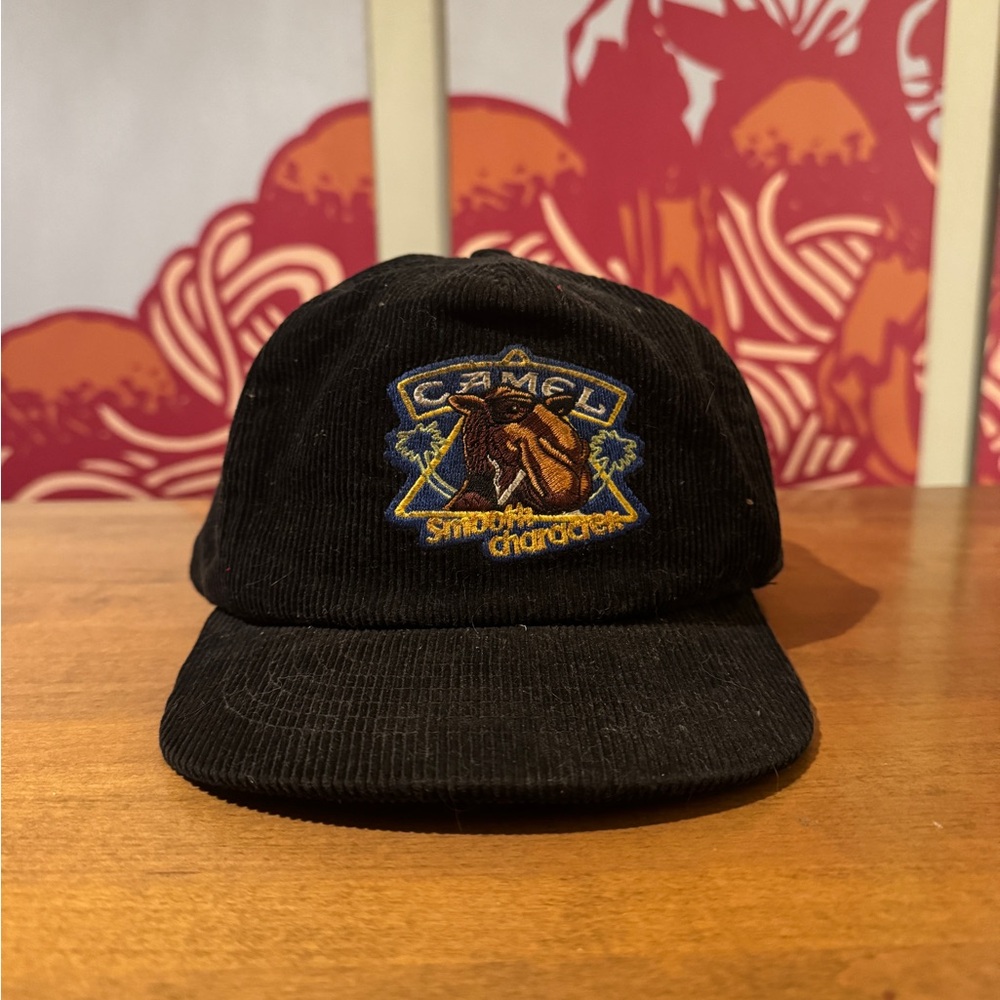 Camel Black Corduroy Hat